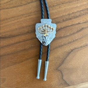 Silver and Gold Western Bolo Tie